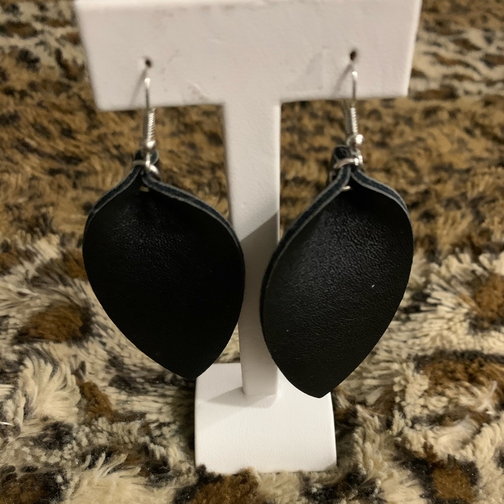 Handmade Faux Leather Earrings